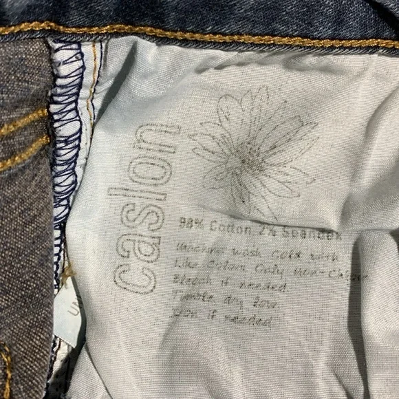 Caslon Jeans 10 Blue Stretch Straight Mid Rise 5-Pockets Cotton Spandex - Picture 15 of 16